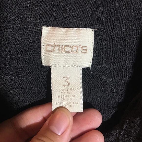 Womens Chicos Swimsuit Coverup Button Up Shirt Dress Black Sheer Casual Summer - Picture 2 of 5